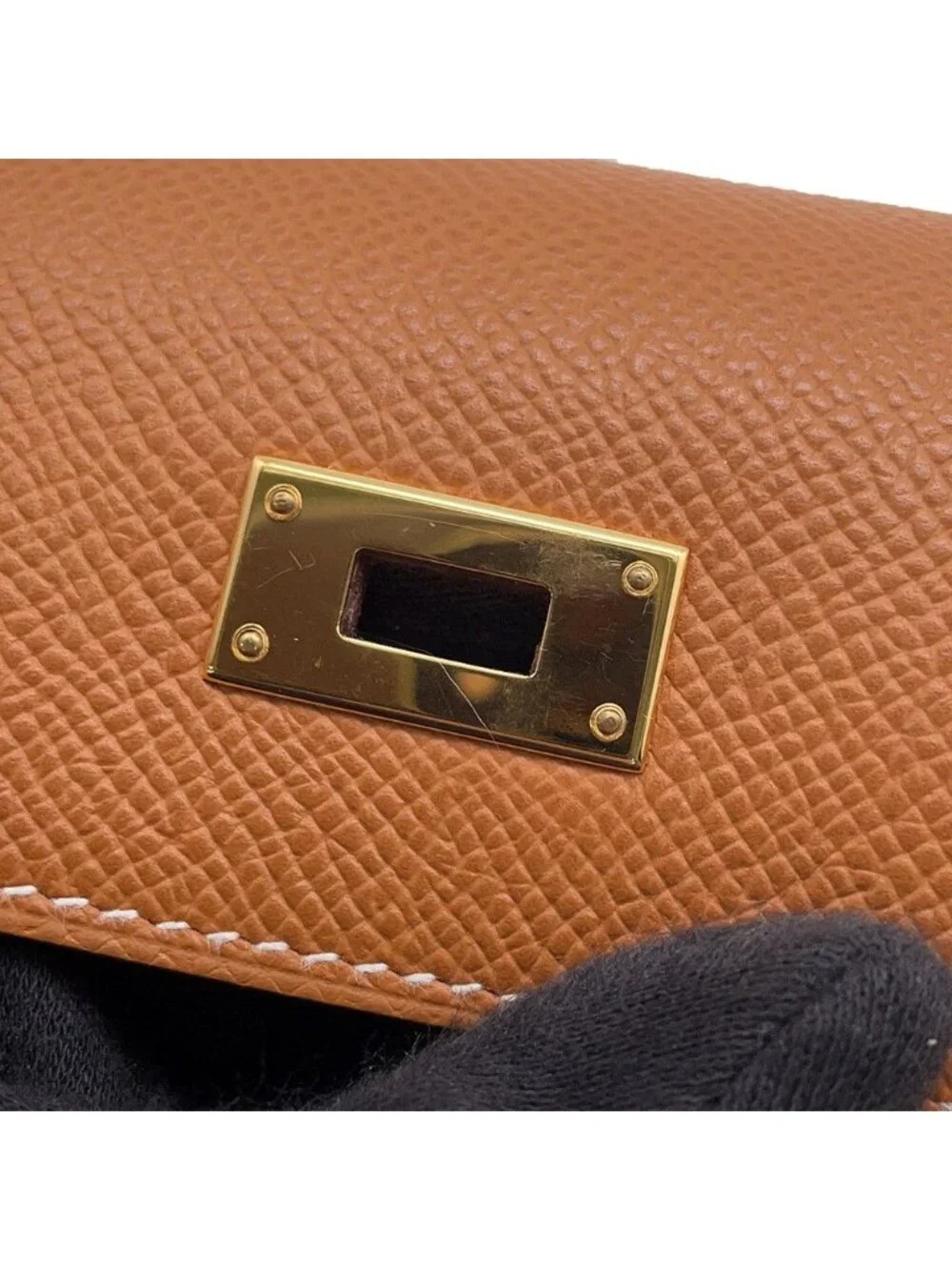 Hermes Kelly Wallet Long to Go Gold Epsom
